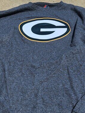 Green Bay Packers Charcoal gray long sleeve t-shirt Adult Medium